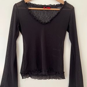Sheer Black Top